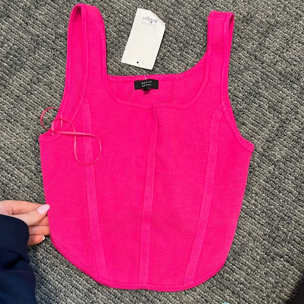 Pink corset top